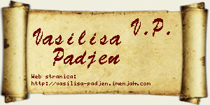 Vasilisa Pađen vizit kartica